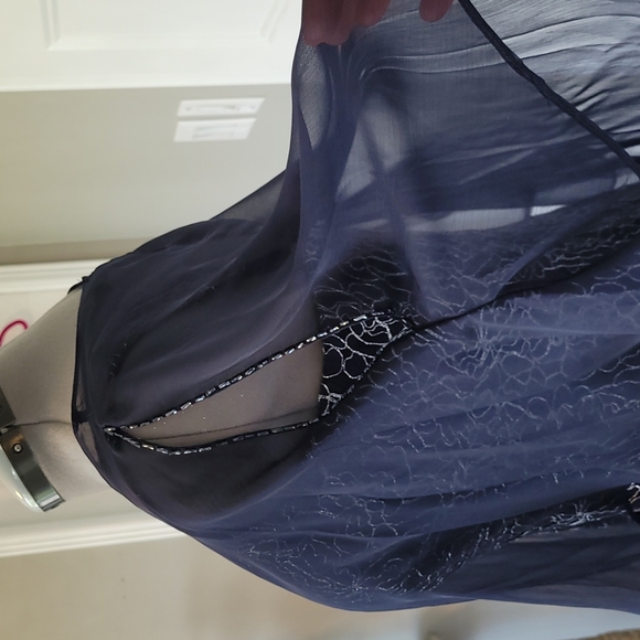 Lace sheath dress with removable shawl size 10P - Picture 9 of 9